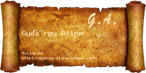 György Alina névjegykártya